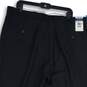 NWT Haggar Mens Black Flat Front Tailored Fit Straight Leg Dress Pants Sz 40X30 image number 4