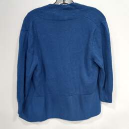 Women's Blue Open Sweater Jacket Size Medium alternative image