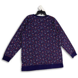 Womens Multicolor Star Print Long Sleeve Pullover Sweatshirt Size L 14-16 alternative image