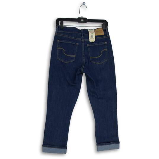 NWT Levi Strauss & Co. Womens Blue Denim Medium Wash Mid Rise Capri Jeans Sz 26W image number 2