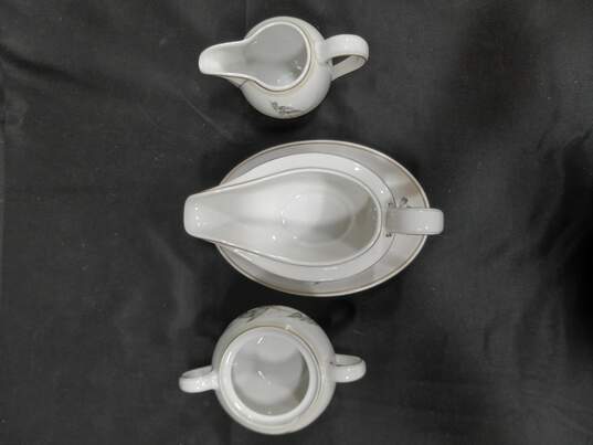 3 Piece China Gravy Boat, Sugar And Creamer image number 2