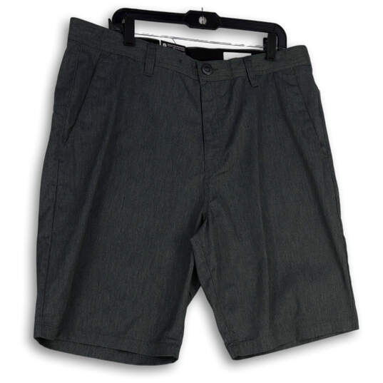 NWT Mens Gray Frickin Stretch Flat Front Slash Pocket Chino Shorts Size 38 image number 1