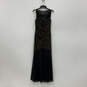 NWT Womens Black Ruched Animal Print Sleeveless Pullover Maxi Dress Size XL image number 1