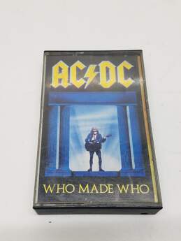 Vintage 1986 AC DC Who Made Who Audio Cassette Tape