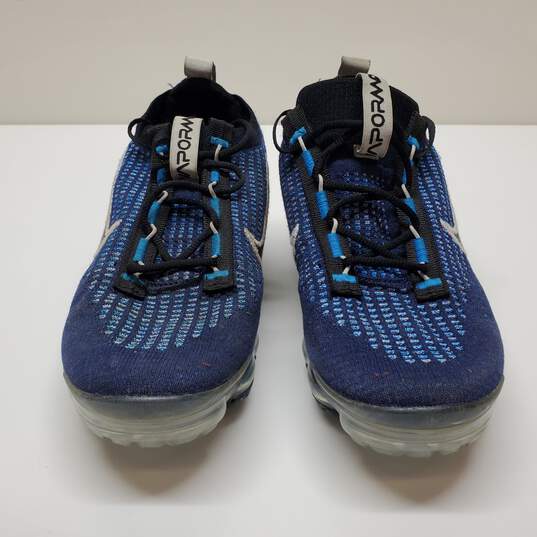 Nike Air Vapormax Flyknit Running Shoes Navy Blue White DZ5314-400 7Y image number 3