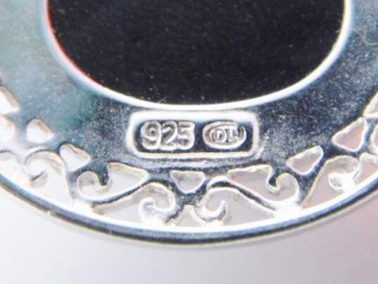 Artisan Sterling Silver Onyx Labradorite Garnet Abalone Jewelry 17.1g image number 7