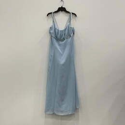 NWT Womens Blue Sleevless Spaghetti Strap Back Zip Mini Dress Size 3XL
