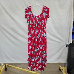 Torrid Magenta Floral Patterned Maxi Dress WM Size 2