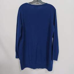 Pure Women's Cashmere Blue Cardigan Style Sweater Size 12 alternative image