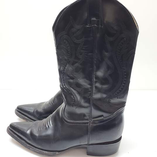 Men's Jhon Davis Cowboy Western Black Boots Approx. Size 8.5 image number 4