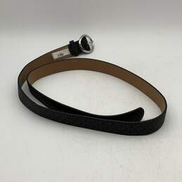 Michael Kors Womens Black Beige Signature Print Adjustable Waist Belt Size 2X alternative image