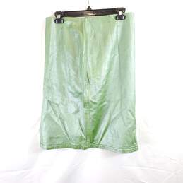 Unbranded Women Green Leather Skirt M
