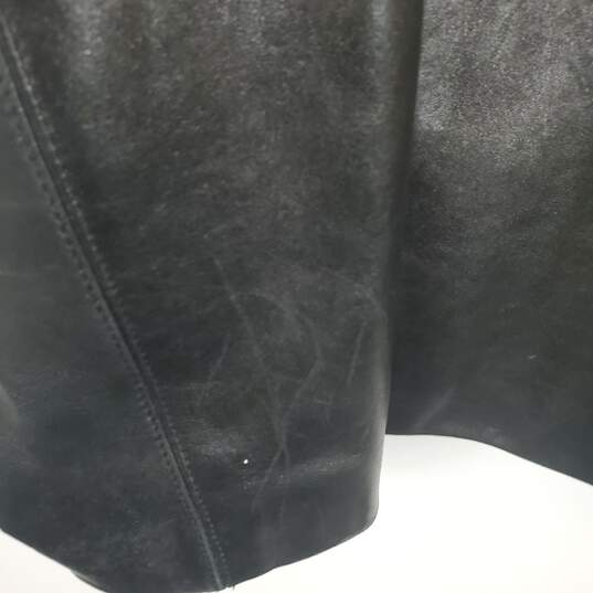 Juliano Celini Women Black Leather Blazer Sz XL image number 4