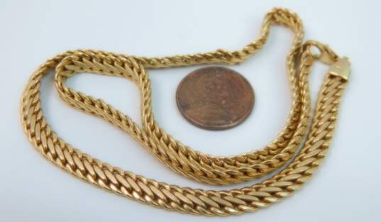 10k Yellow Gold Chunky Flattened Chain Necklace 13.2g image number 5