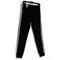 NWT Womens Black White Tricot Elastic Waist Slim Jogger Pants Size Small image number 4