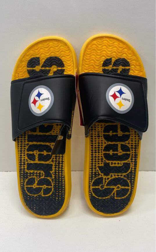 Foco NFL Steelers Gradient Sides Sandals Shoes Men's Size 13-14 M image number 5