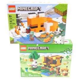 Minecraft Factory Sealed Sets 21178: The Fox Lodge & 21241: The Bee Cottage