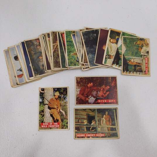 Vintage 1956 Topps Walt Disney Davy Crockett King of the Wild Frontier Trading Cards Lot of 47 image number 1