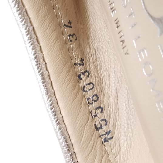 Attilo Giusti Leombruni Women's Silver Leather Flats Size 4 image number 8