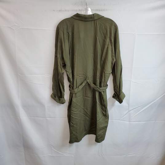 Topshop Olive Green Belted Dress WM Size 8 NWT image number 2