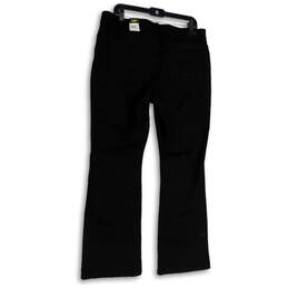 NWT Womens Black Denim Regular Fit Pockets Dark Wash Bootcut Jeans Size 16 alternative image