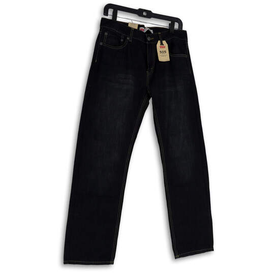 NWT Womens Blue 505 Denim Dark Wash Pockets Straight Leg Jeans Sz 20R 30x30 image number 1