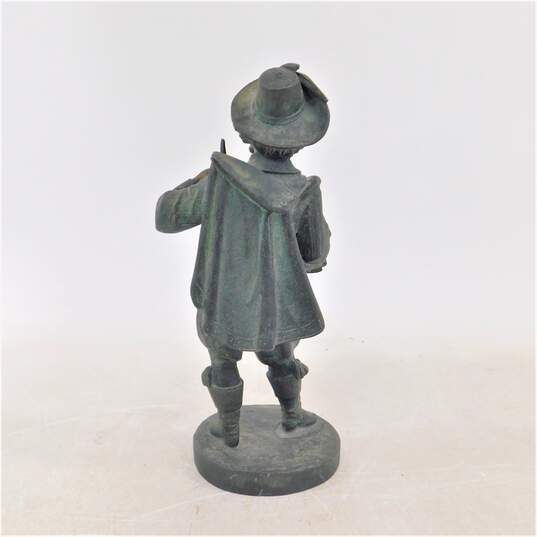 Antique 8 Inch Metal Statue Of A French Musketeer image number 2