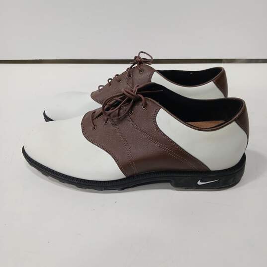Nike Men's Brown & White Zoom Air Golf Shoes Size 11.5 image number 3