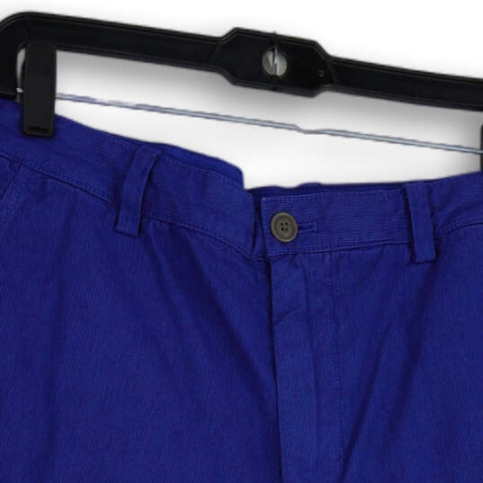 NWT Mens Blue Flat Front Slash Pocket Chino Shorts Size 35W image number 3