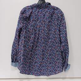 St. John's Bay Floral Print Button Up Shirt Women's Size XXL alternative image