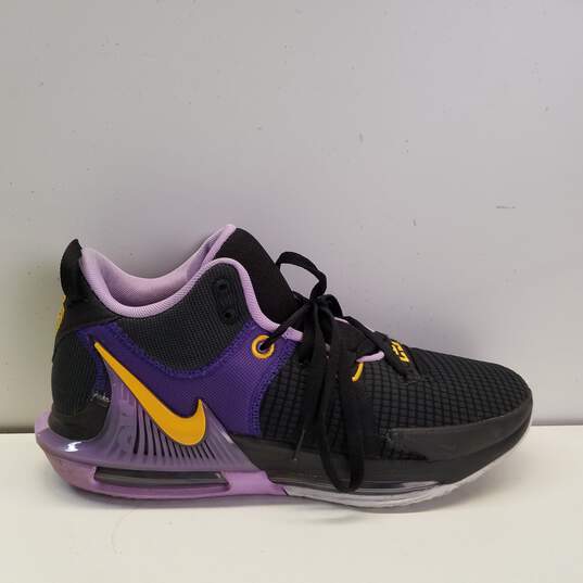 Buy the Nike Lebron Witness 7 Lakers Sneakers Purple 12