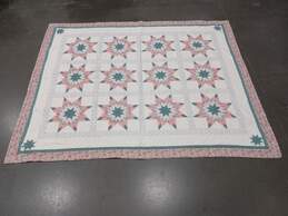 Arch Quilts White/Pink/Green Patchwork Quilt
