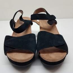 VIONIC Women's Hoola Astrid II Joy-Per's Wedge Heel Sandals Black Suede Size 11 alternative image