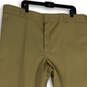NWT Mens Beige Flat Front Pockets Straight Leg Dress Pants Size 44x30 image number 3
