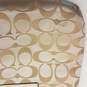 COACH Poppy Gold Signature Print Canvas File Zip Crossbody Bag image number 10