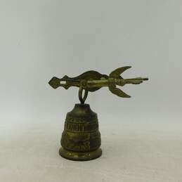 Vintage Monastery Brass Wall Mount Bell Latin "Vocem Meam A Ovime Tangit"