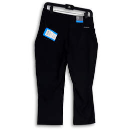 NWT Womens Black Elastic Waist Flat Front Active Fit Capri Pants Size M alternative image