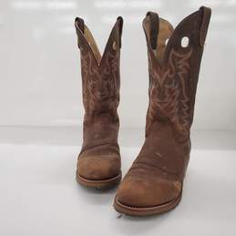 Double H Women's Daniela Brown Leather Round Toe Cowboy Boots Size 11M alternative image