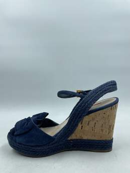 Authentic Prada Blue Wedge Sandals W 8 alternative image