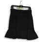 NWT Womens Black Stretch Flat Front Elastic Waist Pull-On A-Line Skirt Sz S image number 2