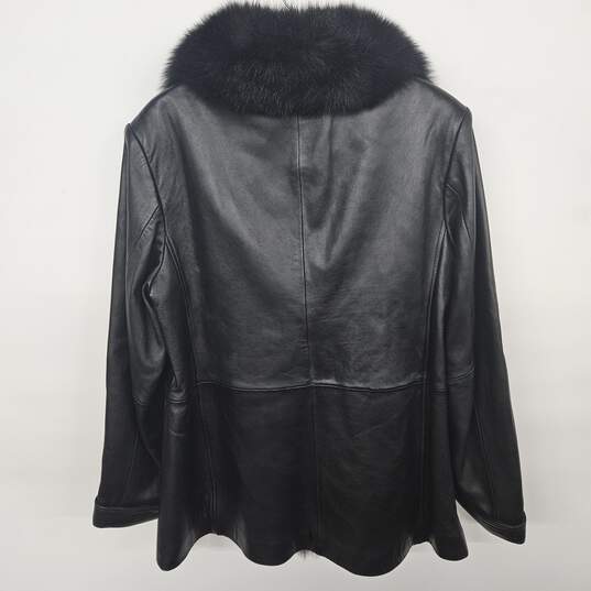 Preston & York Black Leather Jacket image number 2