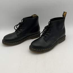 Dr. Martens Unisex 101 Black Yellow Stitch Lace-Up Combat Boots Size M 10 W 11 alternative image