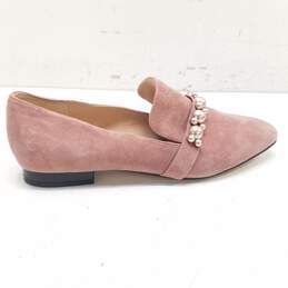 Karl Lagerfeld Suede Embellished Liv Loafers Dusty Pink 8