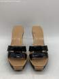 Authentic Salvatore Ferragamo Womens Black Wedge Platform Sandals Size 6C image number 3
