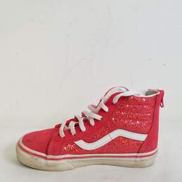 Vans Sk8 Hi Zip Pink White Girl's Shoe Size 2.0 alternative image