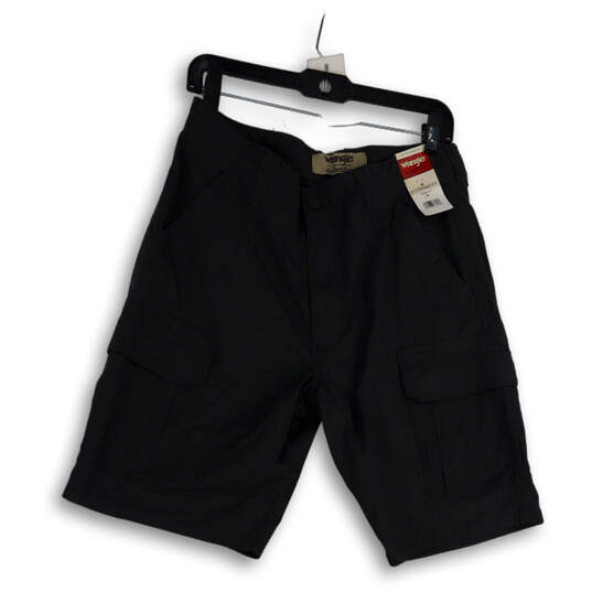 NWT Mens Black Flat Front Regular Fit Pockets Comfort Cargo Shorts Sz 30 image number 1