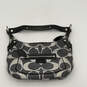 Womens Penelope Shantung Gray White Small Top Handle Hobo Bag Purse image number 1