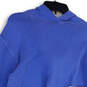 NWT Womens Blue Long Sleeve Regular Fit Cropped Pullover Hoodie Size Small image number 3