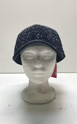 Sophia Collection Bling Black Rhinestone Cap Hat One Size