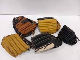 Baseball Gloves Assorted 5pc Lot alternative image